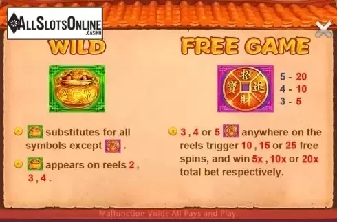 Features screen