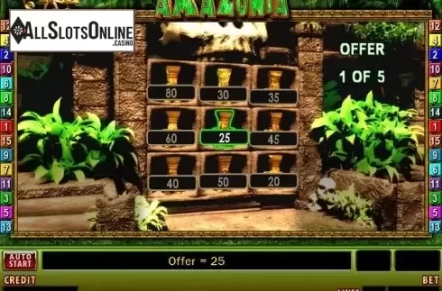 Bonus game screen. Amazonia from edict