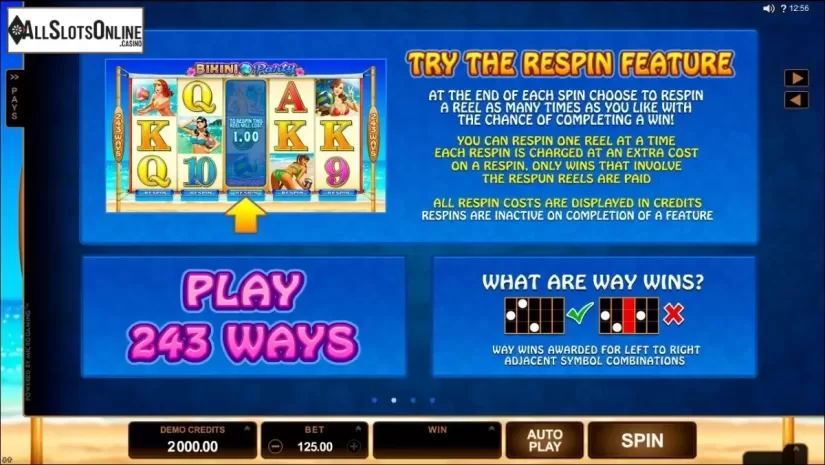 Screen3. Bikini Party (Microgaming) from Microgaming