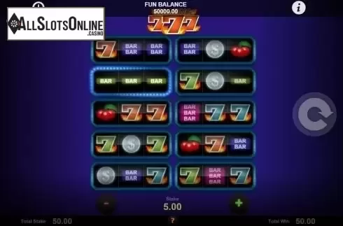 Win Screen. Blazing Sevens from 1X2gaming