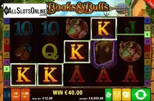 Win screen 2. Books & Bulls GDN from Gamomat
