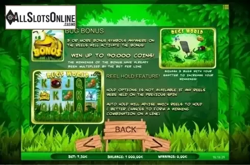 Screen2. Bug's World from iSoftBet