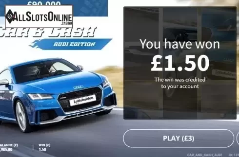 Win screen 2. Car & Cash - Audi from gamevy