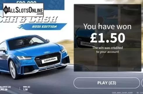 Win screen 1. Car & Cash - Audi from gamevy