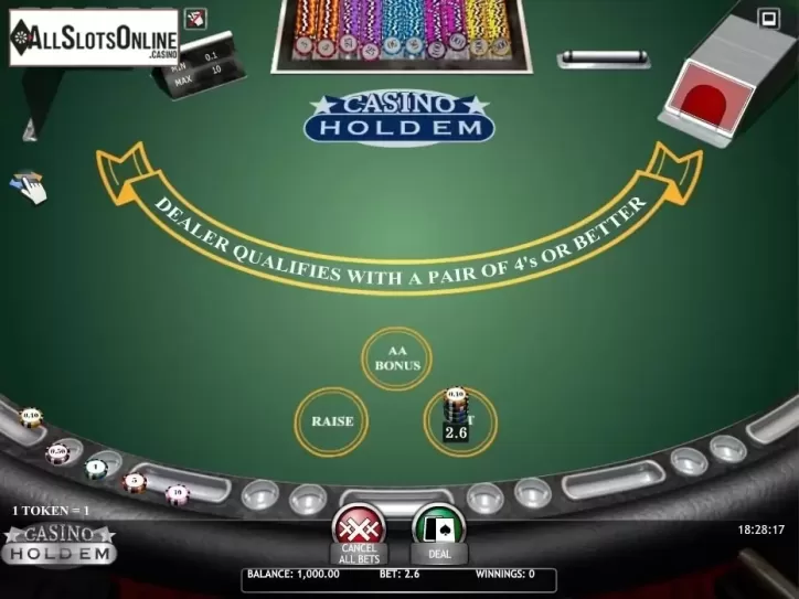Game Screen. Casino Hold'em (iSoftBet) from iSoftBet