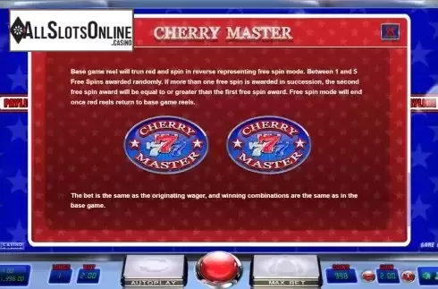 Free Spin feature screen