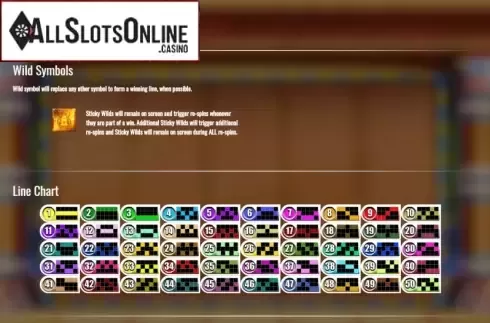 Paytable 1. Cleopatra's Coins Treasure of the Nile from Rival Gaming