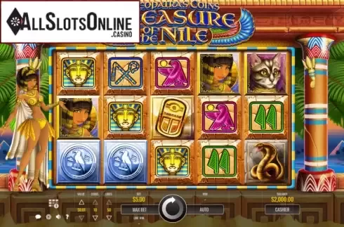 Reel Screen. Cleopatra's Coins Treasure of the Nile from Rival Gaming