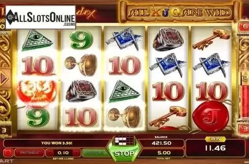Free spins screen 2. DaVinci Codex from GameArt