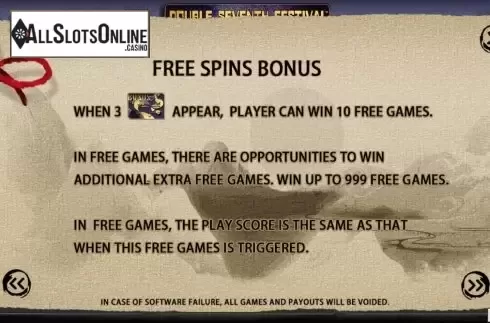 Paytable screen 2. Double Seventh Festival from Iconic Gaming