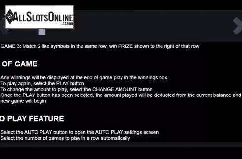 Game Rules 2. Fast Buck Lucky from Instant Win Gaming