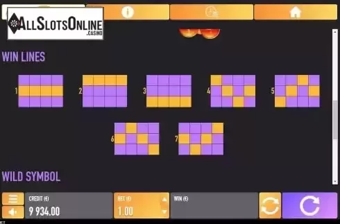 Pay Lines screen