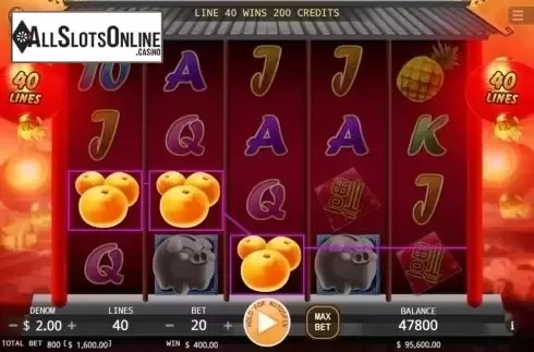 Win Screen. Fortune Piggy Bank from KA Gaming