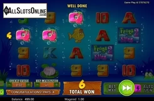 Win Screen. Frogs 'n Flies 2 from TOP TREND GAMING
