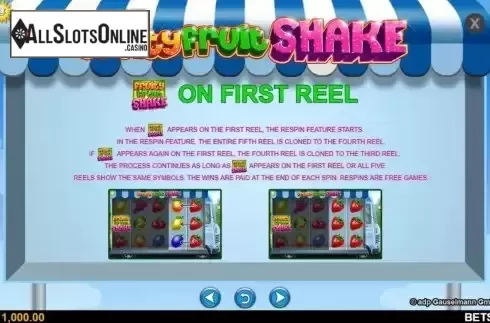 Game Feature screen