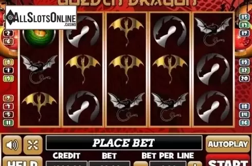 reel screen. Golden Dragon (PlayPearls) from PlayPearls