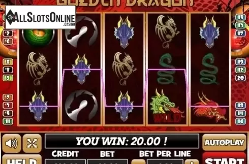 win screen. Golden Dragon (PlayPearls) from PlayPearls