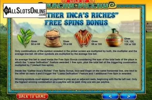 Screen7. Gold of Machu Picchu from Microgaming