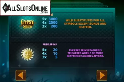 Symbols. Gypsy Show from MultiSlot