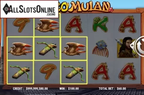 Win Screen 2. Hero Mulan from Slot Factory