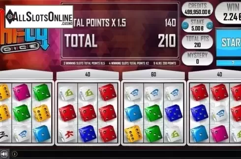 Win Screen. HiLo Dice from GAMING1