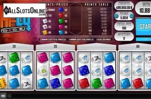 Win Screen 2. HiLo Dice from GAMING1
