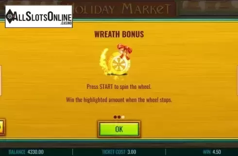 Wreath bonus screen
