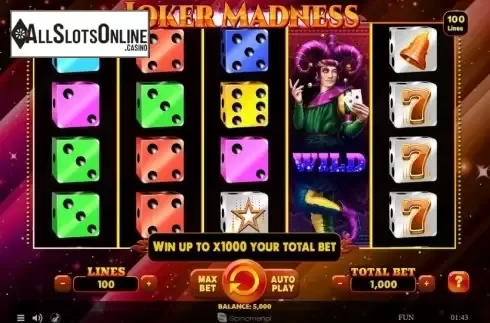 Reel Screen. Joker Madness from Spinomenal