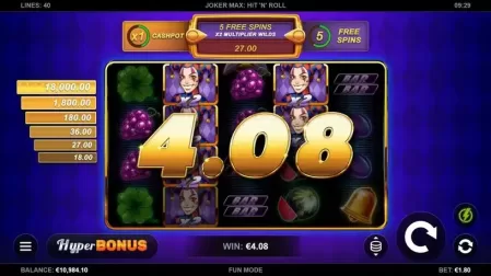 Joker Max: Hit 'n' Roll slot screenshot 3