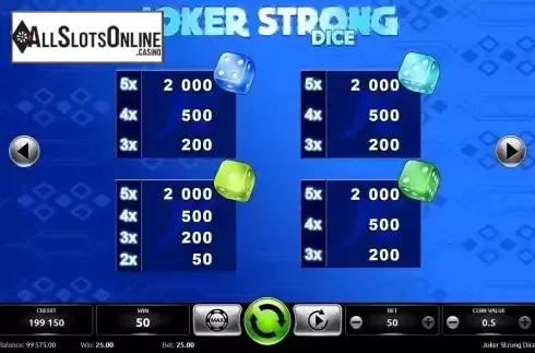 Paytable screen 2