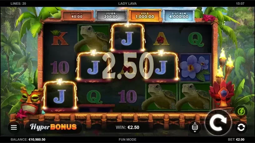 Lady Lava slot screenshot 2
