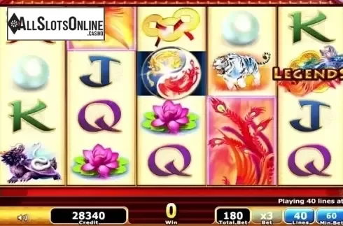 Screen 1. Legends of Fire and Water from IGT