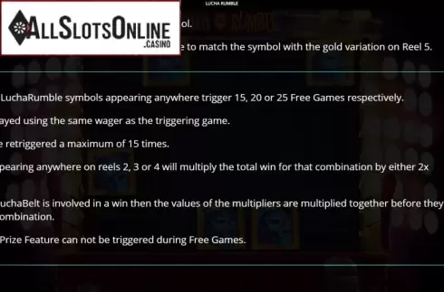 Features 2. Lucha Rumble Jackpot from Eyecon