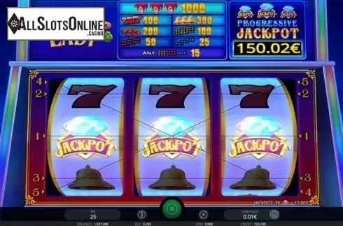Jackpot win screen. Lucky Lady from iSoftBet