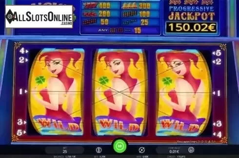 Win screen. Lucky Lady from iSoftBet
