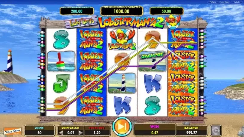 Lucky Larry's Lobstermania 2 slot screenshot 2