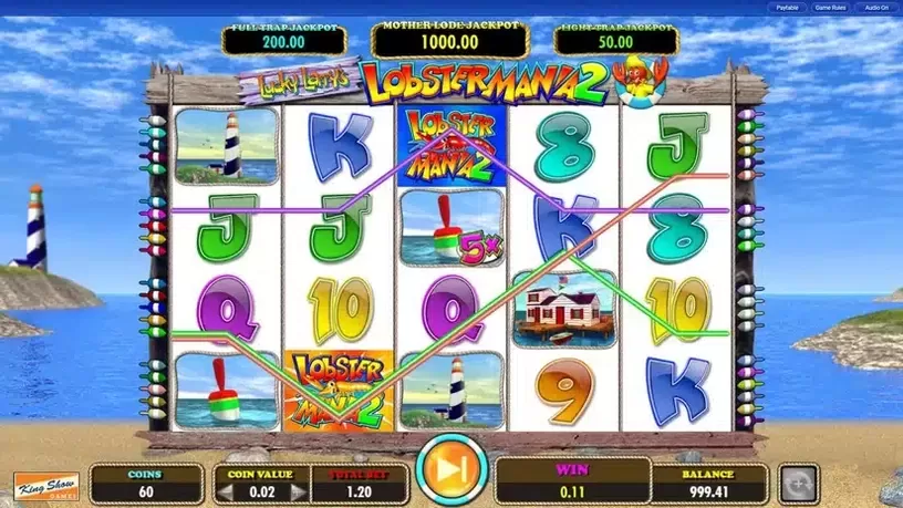 Lucky Larry's Lobstermania 2 slot screenshot 3