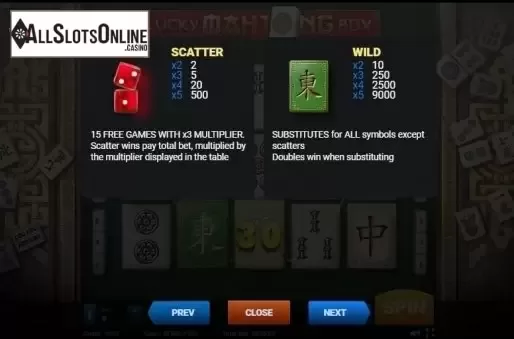 Paytable 2. Lucky Mahjong Box from Evoplay Entertainment