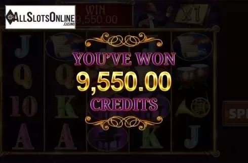 Win screen. Musician from PlayStar
