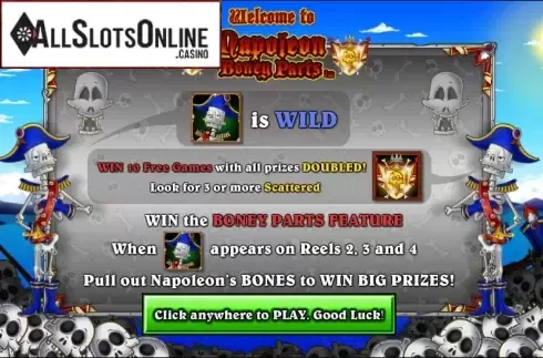 Game features. Napoleon Boney Parts from NextGen