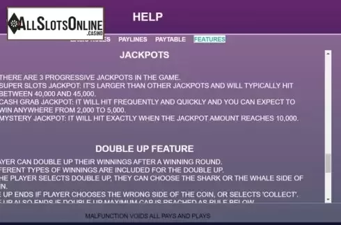 Feature screen 2. Ocean Life from Arrows Edge