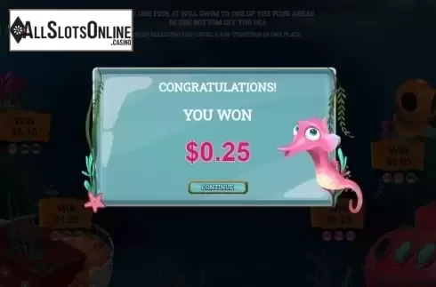 Win screen 3. Ocean Life from Arrows Edge