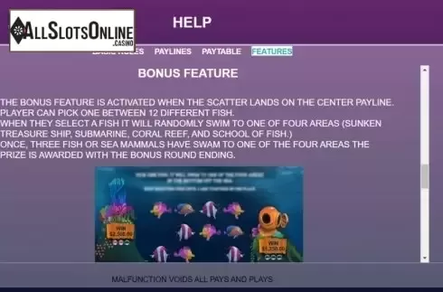 Feature screen 1. Ocean Life from Arrows Edge