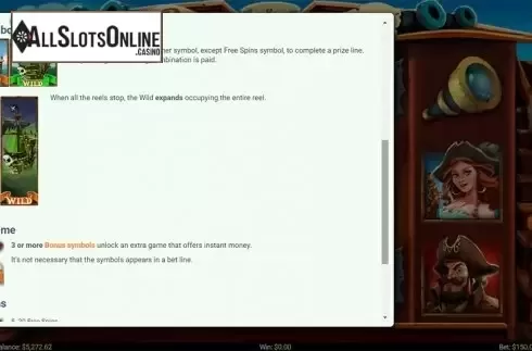 Paytable 2. Pirates and Plunder from Mobilots