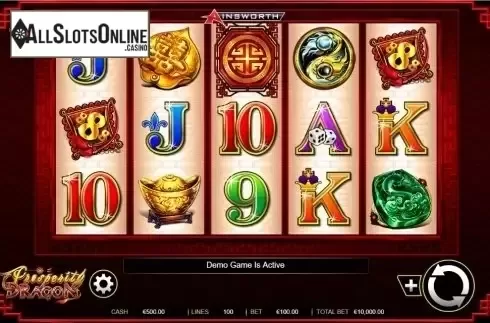 Game Workflow screen. Prosperity Dragon from Ainsworth