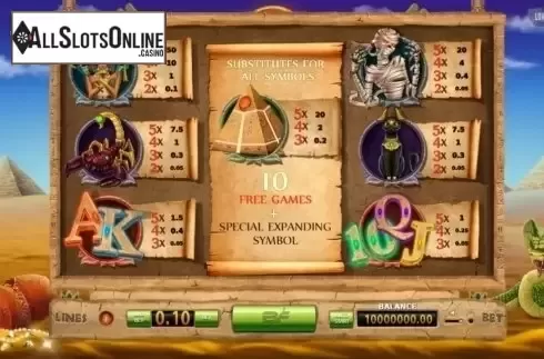 Screen2. Pyramid Treasure from BF games