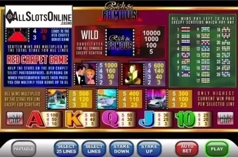 Screen4. Rich and Famous from Ash Gaming