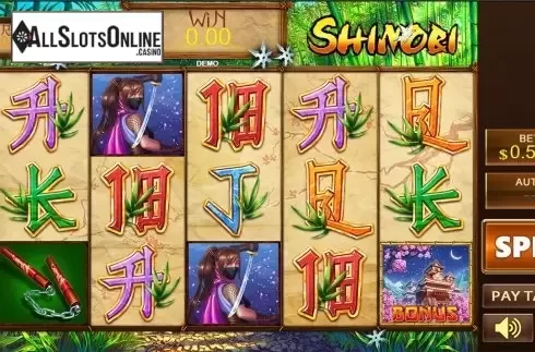 Reels screen. SHINOBI from PlayStar
