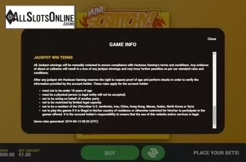 Info 4. Scratchy Mini from Hacksaw Gaming