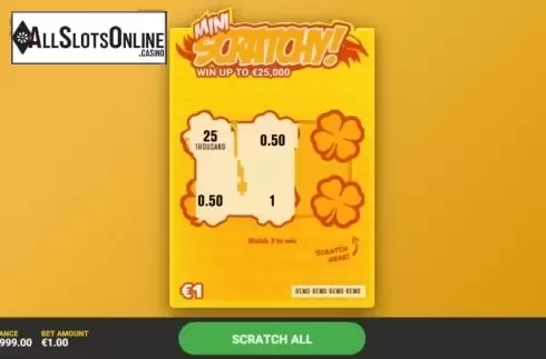 Game Screen 2. Scratchy Mini from Hacksaw Gaming